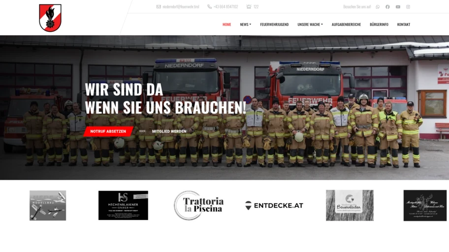 Webseite von feuerwehr-niederndorf.at