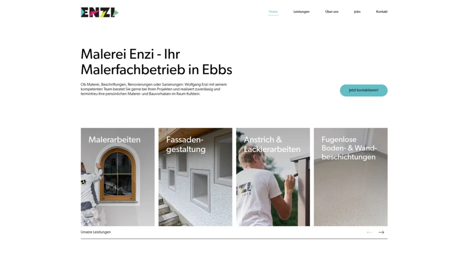Webseite von malerei-enzi.at