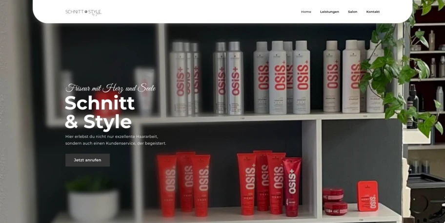 Webseite von schnitt-und-style.at